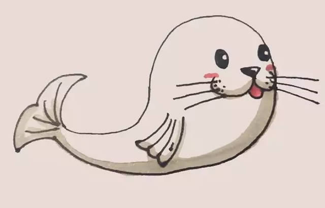 一步步教你画海豹