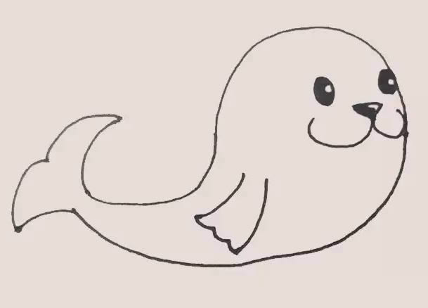 一步步教你画海豹