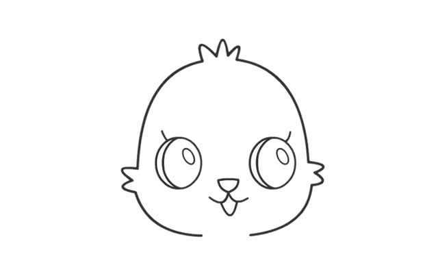 漂亮的大眼睛小白兔简笔画