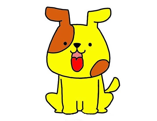 可爱小黄狗简笔画教程(小黄狗简笔画简单)