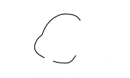 卡通的小象简笔画步骤