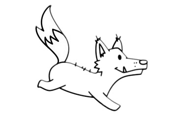 一只小狼简笔画步骤(简单的小狼怎么画)