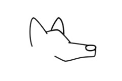 一只小狼简笔画步骤