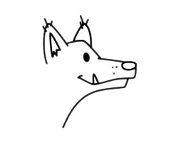 一只小狼简笔画步骤