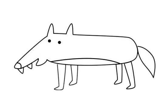 有趣的狼简笔画(有趣的狼简笔画图片大全)