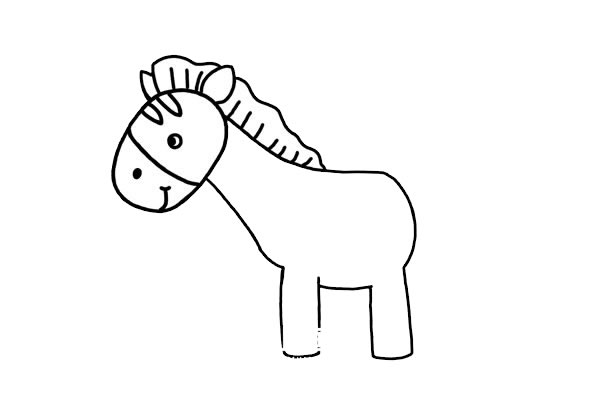 可爱的斑马简笔画步骤