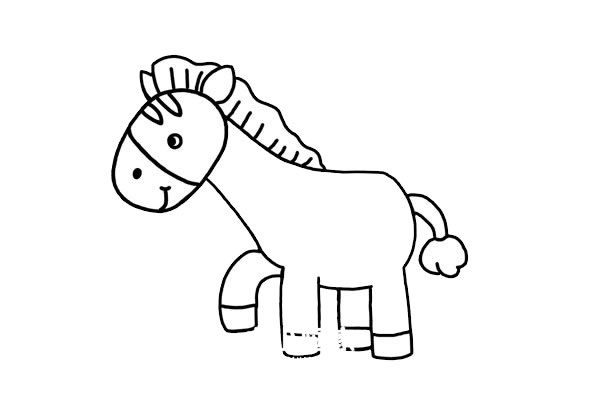 可爱的斑马简笔画步骤