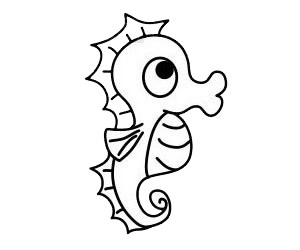 一步步教你画海马(怎样画海马视频教程)