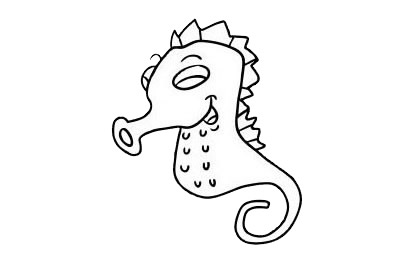 卡通的海马简笔画(海马卡通可爱)