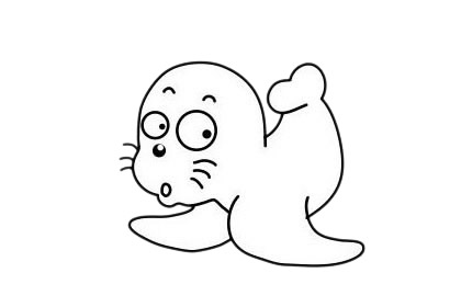 一组关于海豹的卡通简笔画(关于海豹的海报)