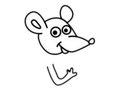 一步步画简单的袋鼠