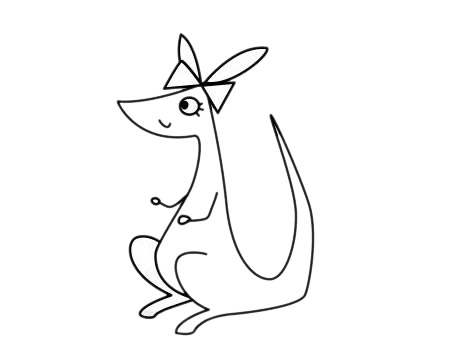 可爱的袋鼠简笔画(可爱的袋鼠简笔画图片)