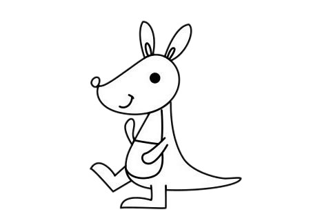 萌萌哒袋鼠简笔画(萌萌哒袋鼠简笔画图片大全)