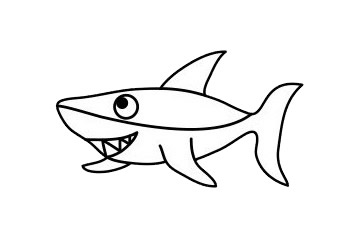 一步步教你画简单的鲨鱼(画教程简单)