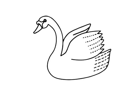 关于天鹅的简笔画(关于天鹅的儿童画)