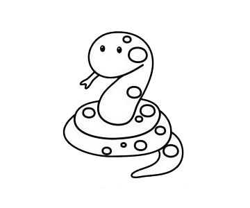 超简单蛇的简笔画教程(蛇简笔画 画法)