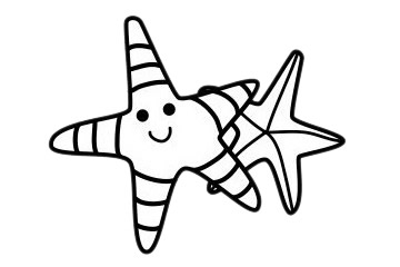 两只卡通海星简笔画步骤(海星的卡通)