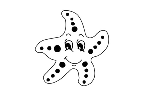 关于海星的卡通简笔画