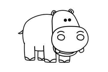 一步步教你画河马(简单画河马视频)