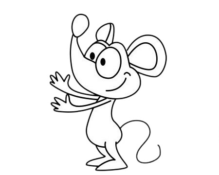 卡通老鼠儿童简笔画(2020卡通老鼠简笔画)