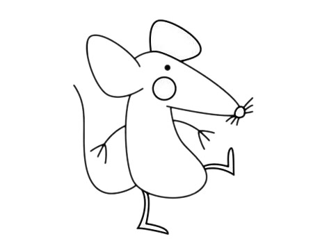 超简单的卡通老鼠儿童画(超可爱的简单图片卡通)