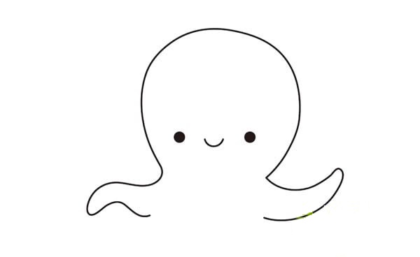 可爱的卡通章鱼简笔画