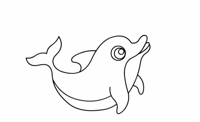 开心玩球的海豚简笔画教程 开心玩球的海豚简笔画教程