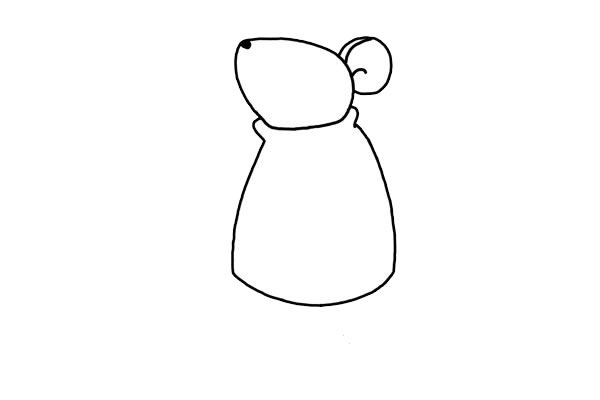 穿毛衣的卡通老鼠简笔画