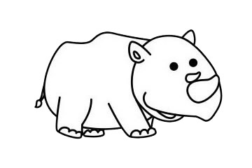 一步步教你画简单的犀牛 一步步教你画简单的犀牛