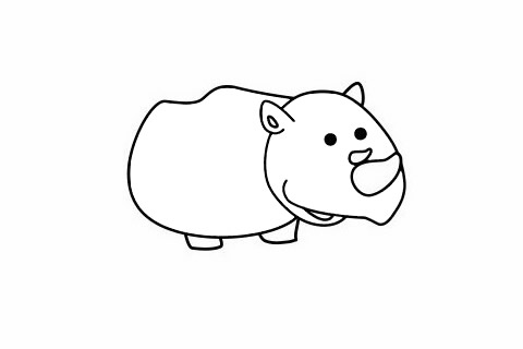 一步步教你画简单的犀牛 一步步教你画简单的犀牛