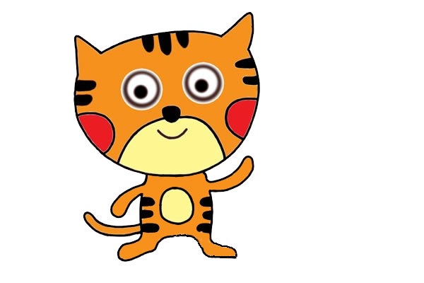 一步步教你画卡通老虎(画卡通步骤)
