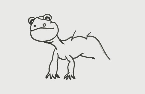 帅气的翼龙简笔画步骤