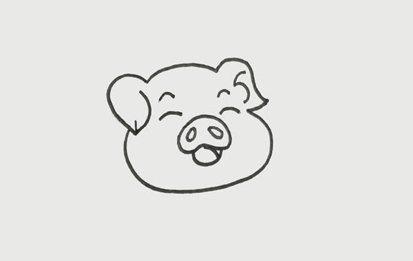 简单可爱的小猪怎么画