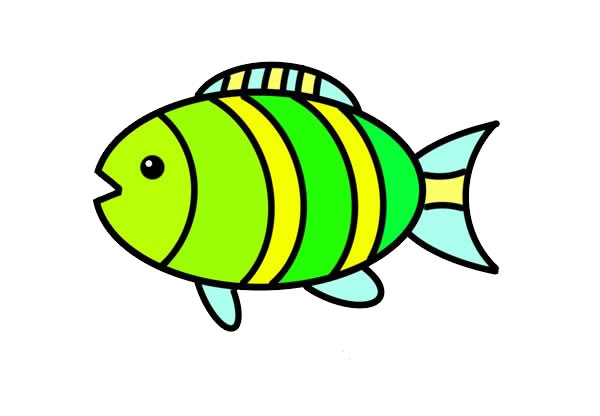 可爱小鱼简笔画教程