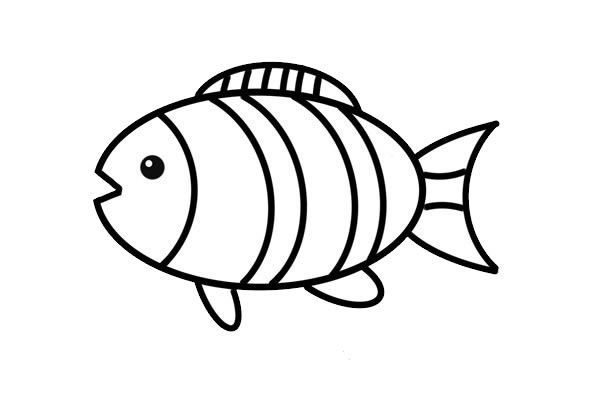 可爱小鱼简笔画教程