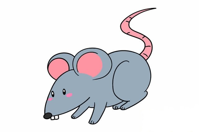可爱漂亮的小老鼠简笔画 可爱漂亮的小老鼠简笔画