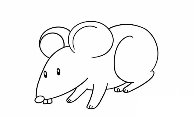 可爱漂亮的小老鼠简笔画 可爱漂亮的小老鼠简笔画