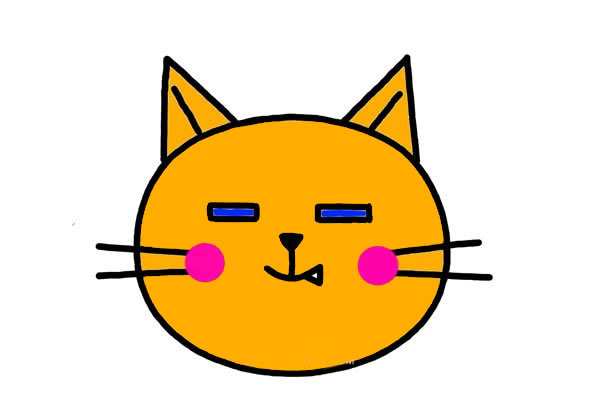坏坏猫咪头像简笔画 坏坏猫咪头像简笔画