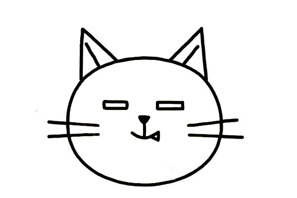 坏坏猫咪头像简笔画 坏坏猫咪头像简笔画