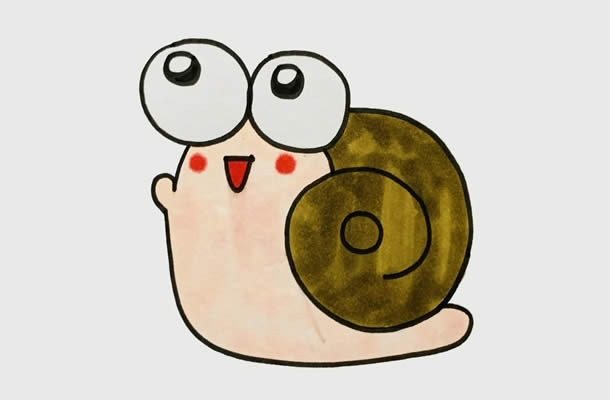 卡通超可爱的蜗牛简笔画 卡通超可爱的蜗牛简笔画