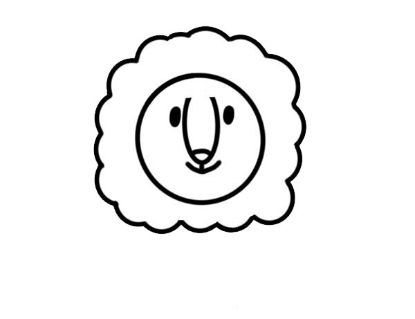 一头雄狮的简笔画教程