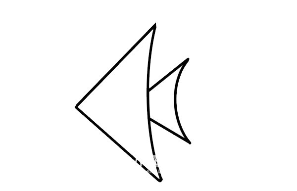 三角形的热带鱼简笔画 三角形的热带鱼简笔画