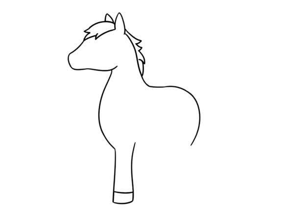 漂亮的小马简笔画步骤