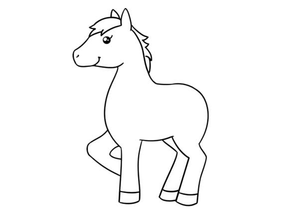 漂亮的小马简笔画步骤