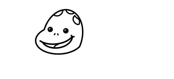 开心的卡通乌龟简笔画