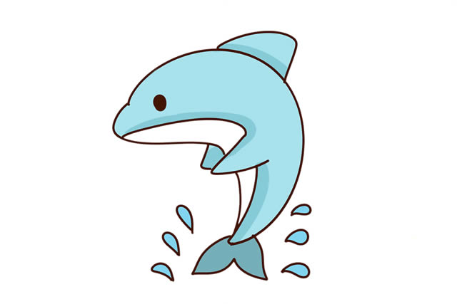 跃出海面的海豚简笔画 跃出海面的海豚简笔画