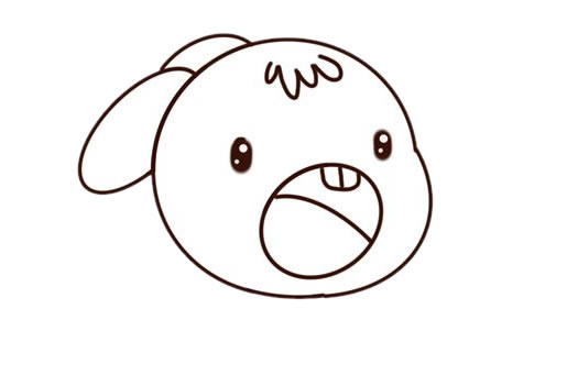 张大嘴巴的卡通兔子简笔画 张大嘴巴的卡通兔子简笔画