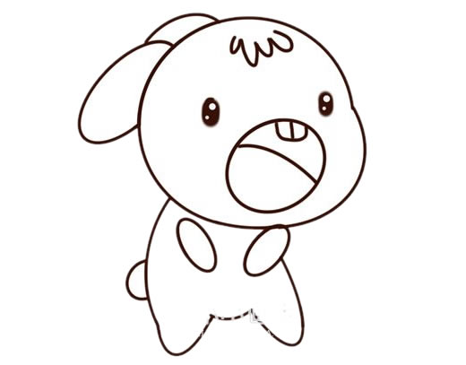 张大嘴巴的卡通兔子简笔画 张大嘴巴的卡通兔子简笔画