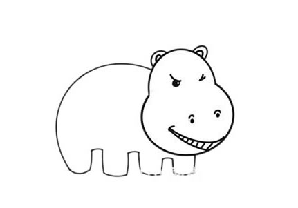 河马简笔画怎么画 河马简笔画怎么画