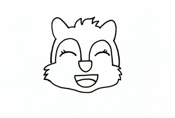 开心的松鼠卡通简笔画 开心的松鼠卡通简笔画